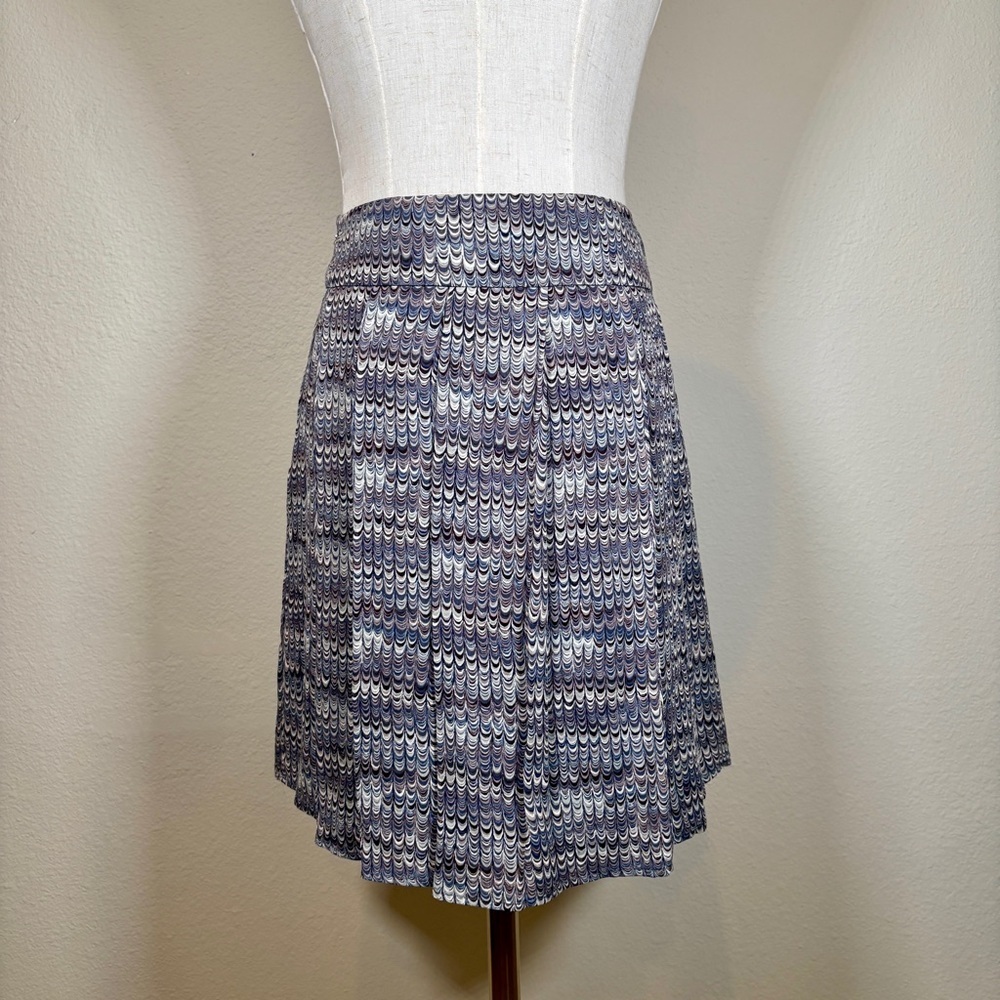 Tory Burch Silk Georgette Marble Print Skirt Size 2 - Picture 3 of 7